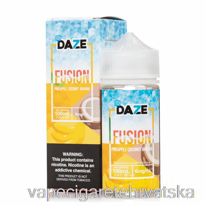Vape Hrvatska Ledeni Ananas Kokos Banana - 7 Daze Fusion - 100ml 6mg